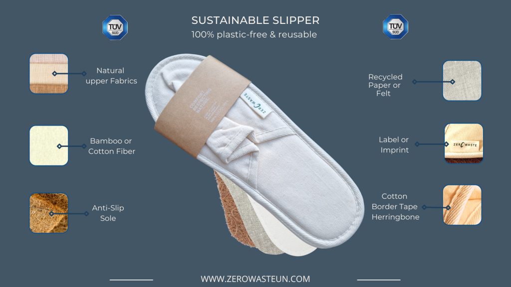 zerowaste product information slipper